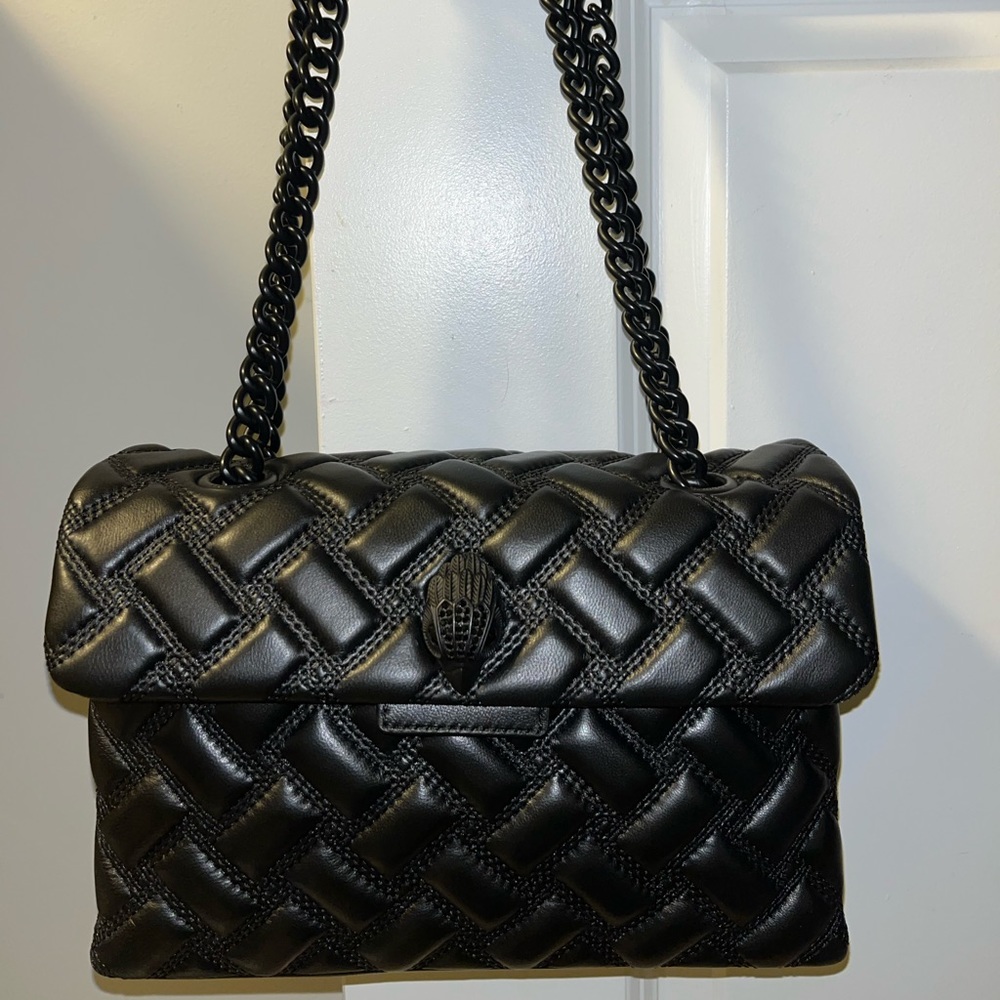 KURT GEIGER LONDON Kensington Drench Black Convertible Shoulder Bag